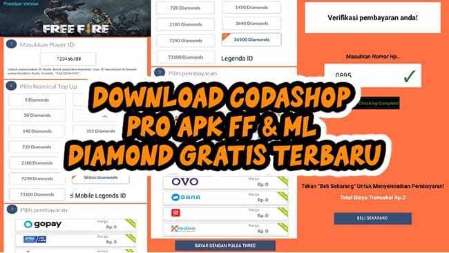 Download Codashop FF Gratis 0 Rp Apk Terbaru 2022
