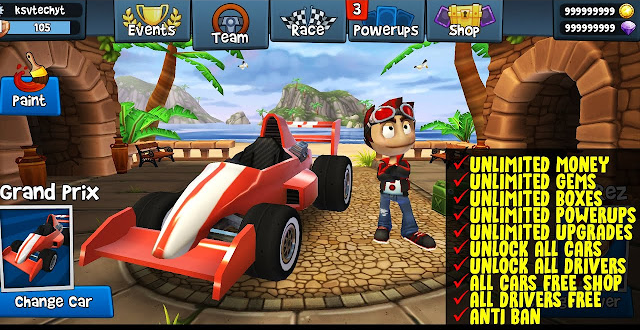 Fitur Tambahan Beach Buggy Racing Mod Apk