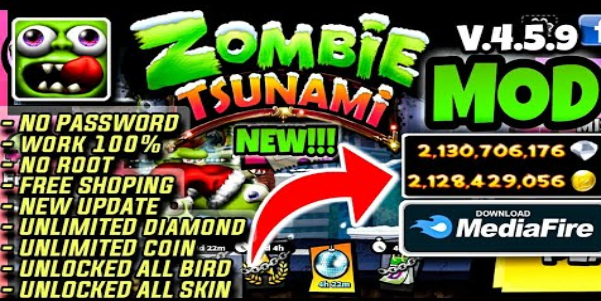 Zombie Tsunami Mod Apk Unlimited Money Max Level terbaru 2022